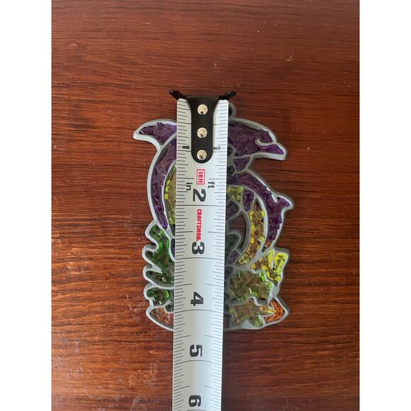 Dolphins Stained Glass Window Art Hanger handmade - Picture 4 of 4